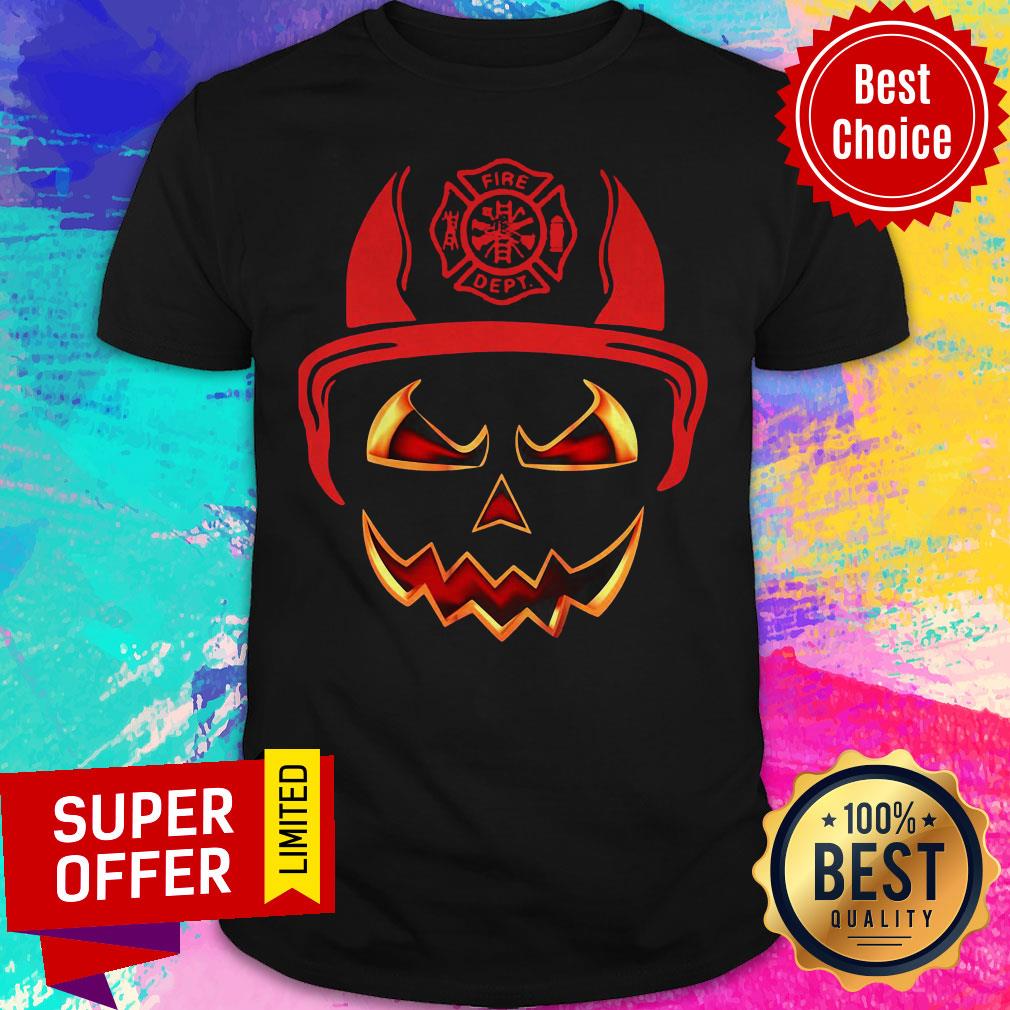 Premium Happy Halloween Skull Firefighter Shirt