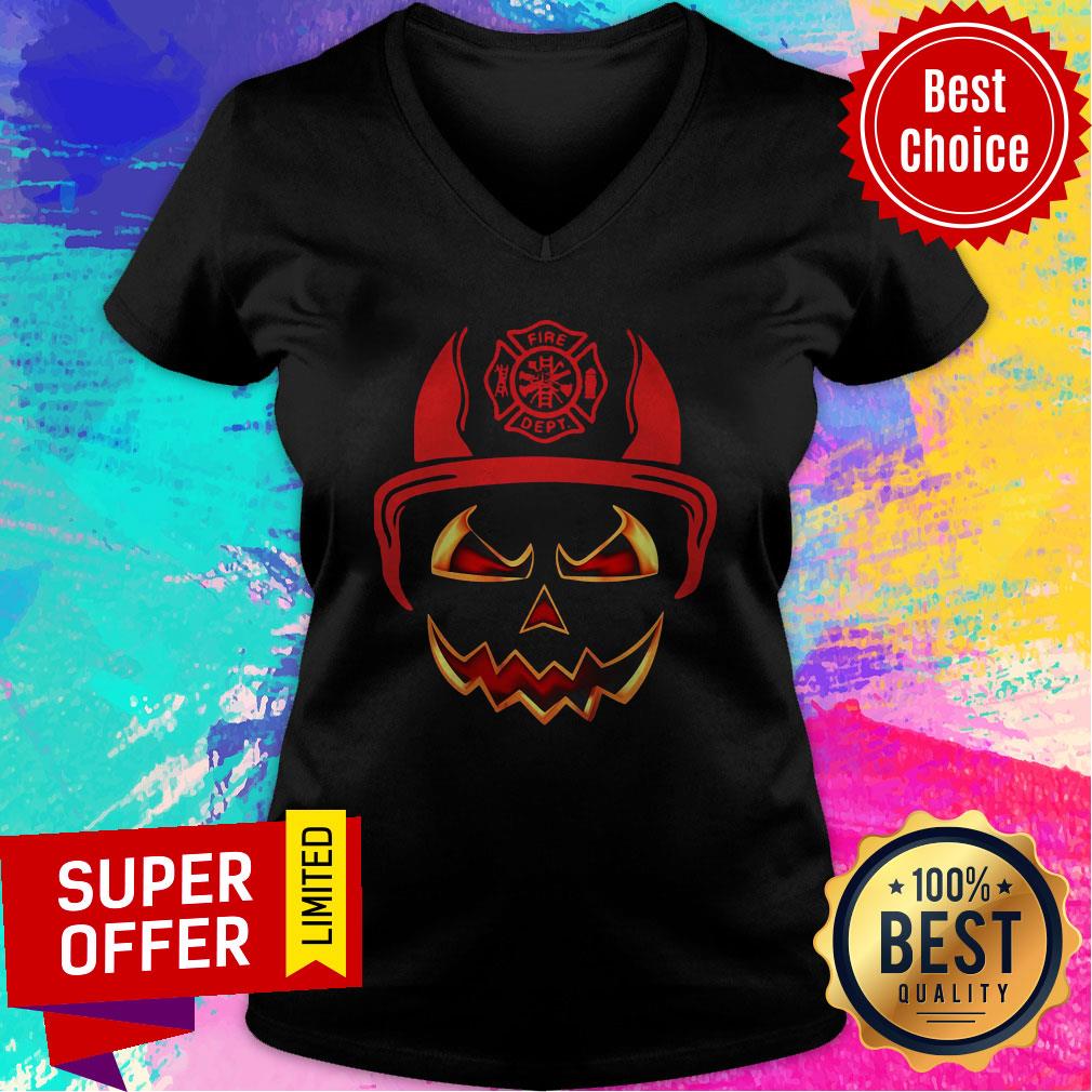 Premium Happy Halloween Skull Firefighter Shirt