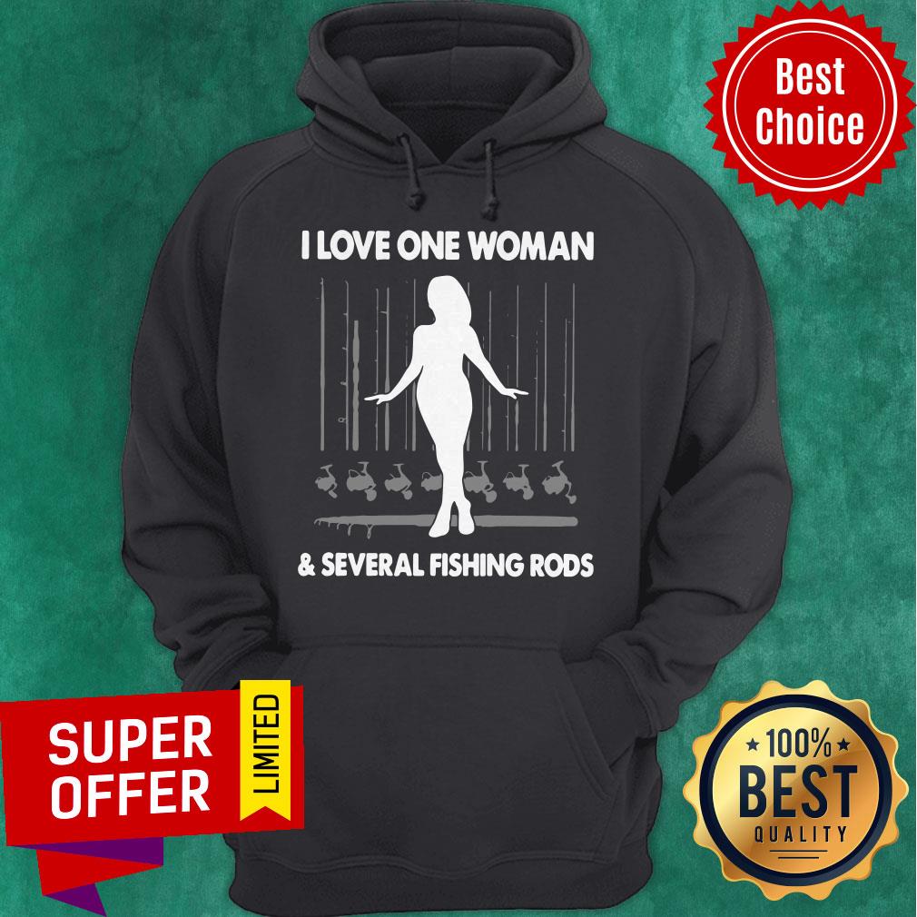 Premium I Love One Woman And Several Fishing Rods Vintage Shirt