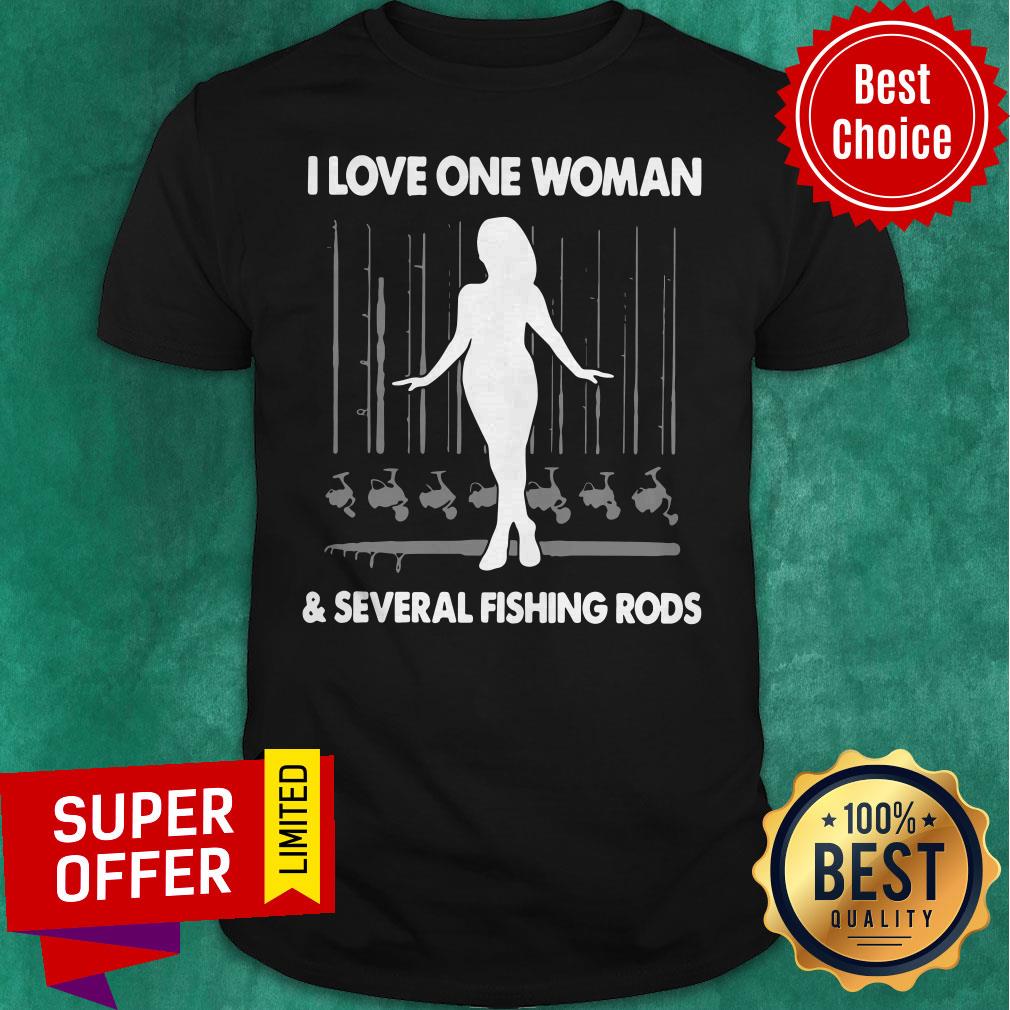Premium I Love One Woman And Several Fishing Rods Vintage Shirt