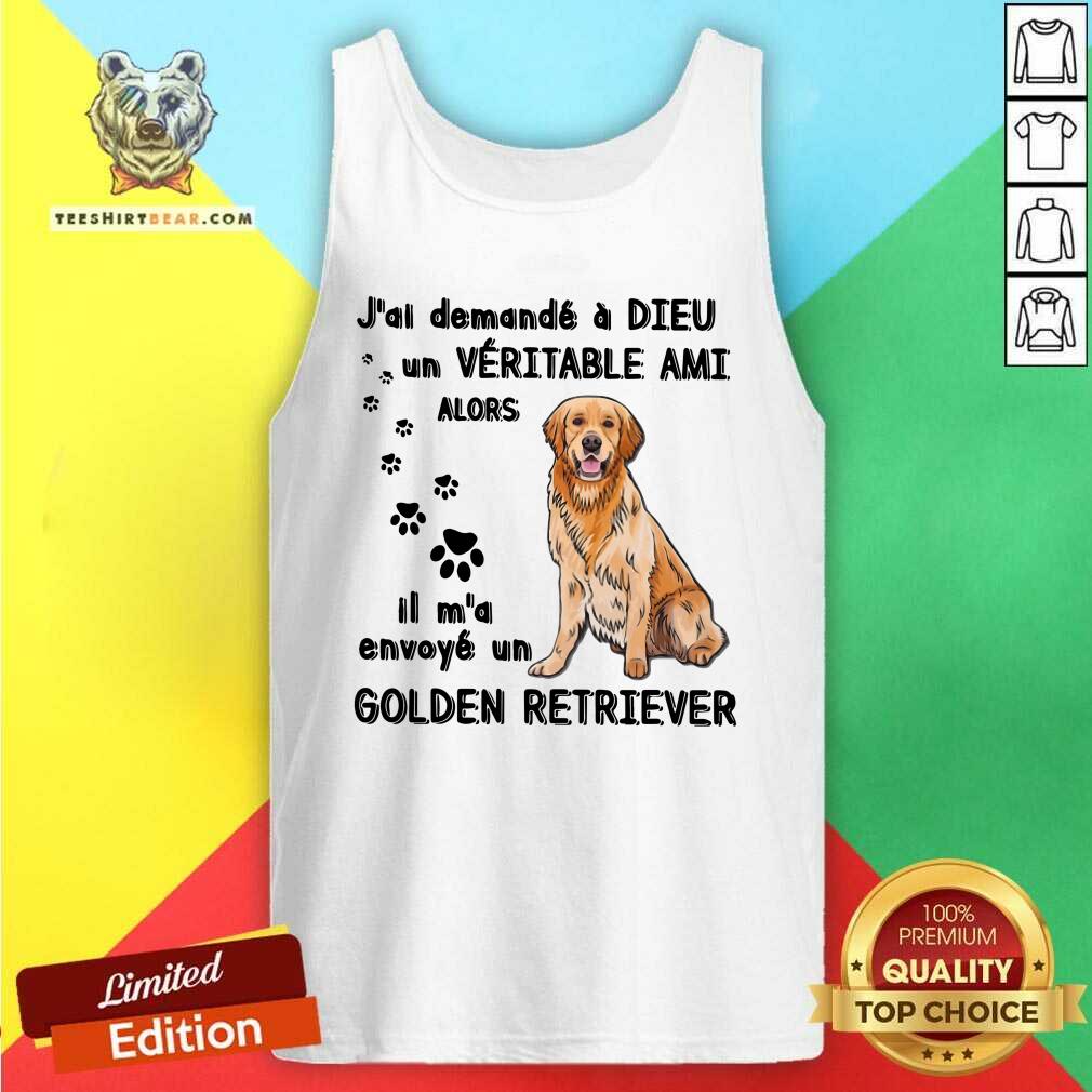 Premium Jai Demande A Dieu Golden Retriever Shirt