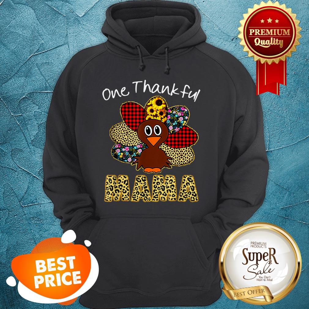 Premium One Thankful Mama Happy Thanksgiving Turkey Shirt