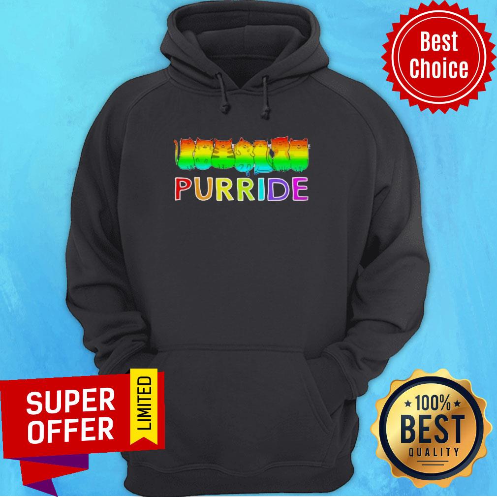 Premium Purride Cat Lgbt Pride Tee Gift Shirt