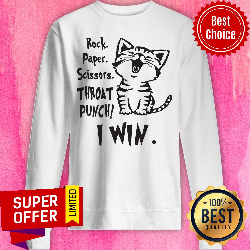 Premium Rock Paper Scissors Throat Punch I Win Shirt