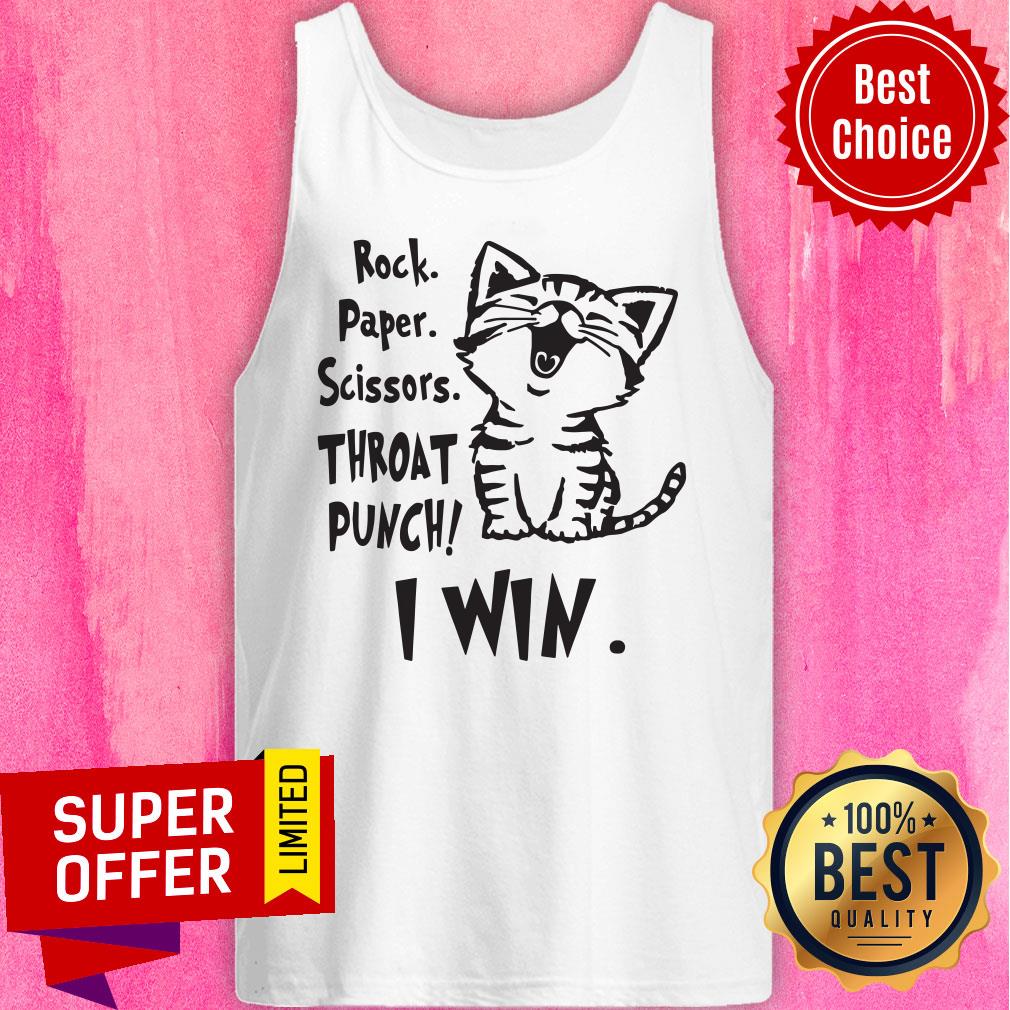 Premium Rock Paper Scissors Throat Punch I Win Shirt
