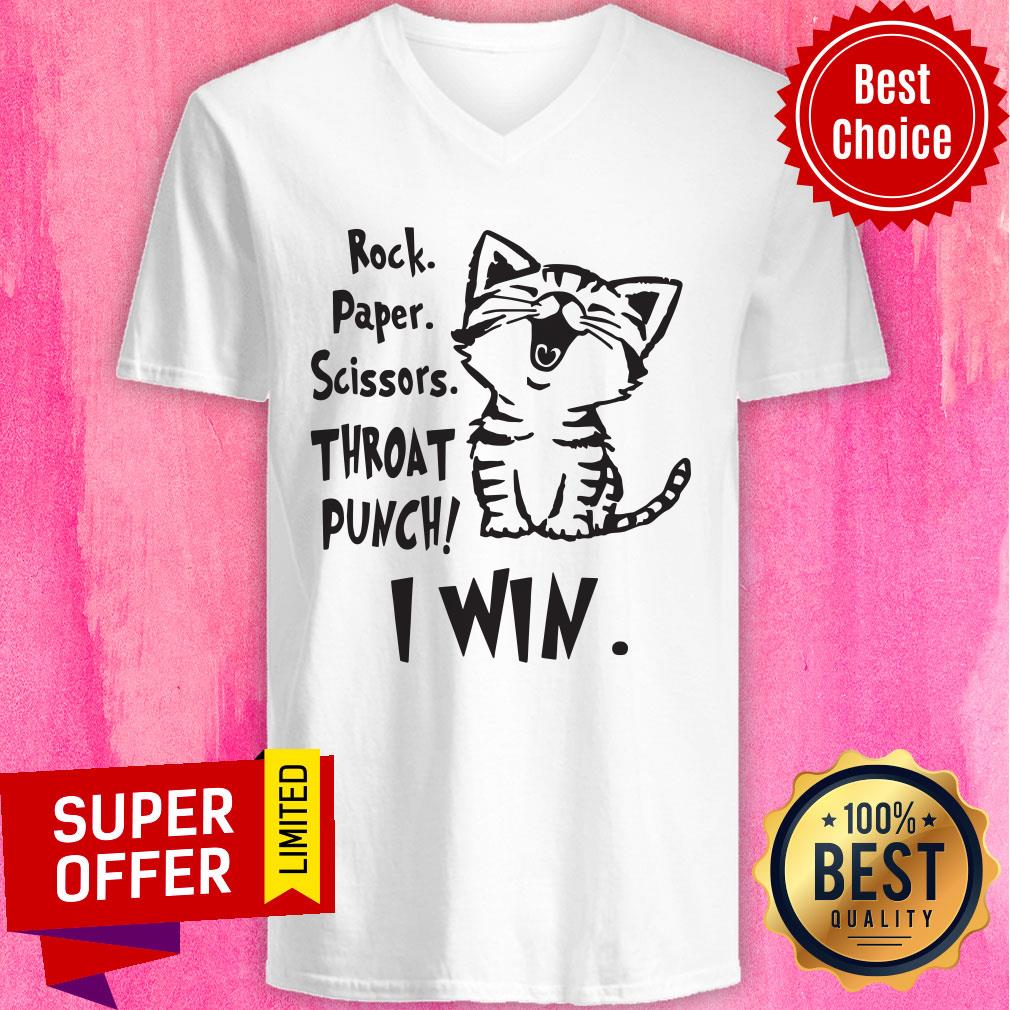 Premium Rock Paper Scissors Throat Punch I Win Shirt
