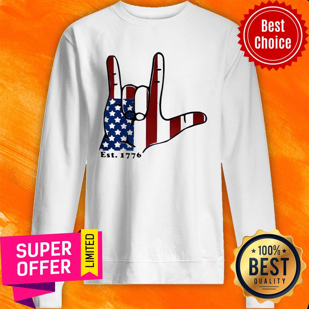 Premium Signature Langue Est 1776 American Shirt