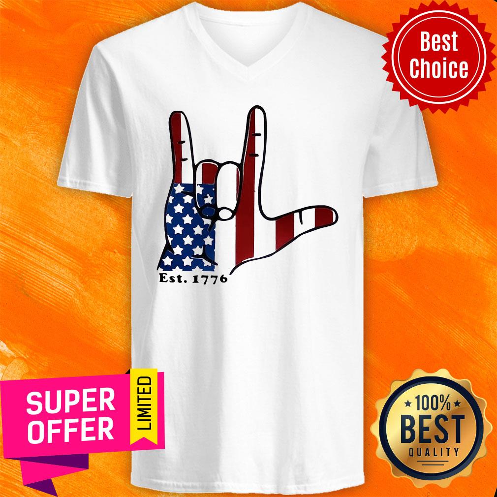 Premium Signature Langue Est 1776 American Shirt