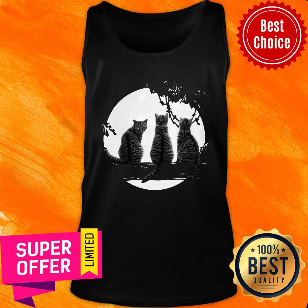 Premium Three Cats Under The Moon Shirt