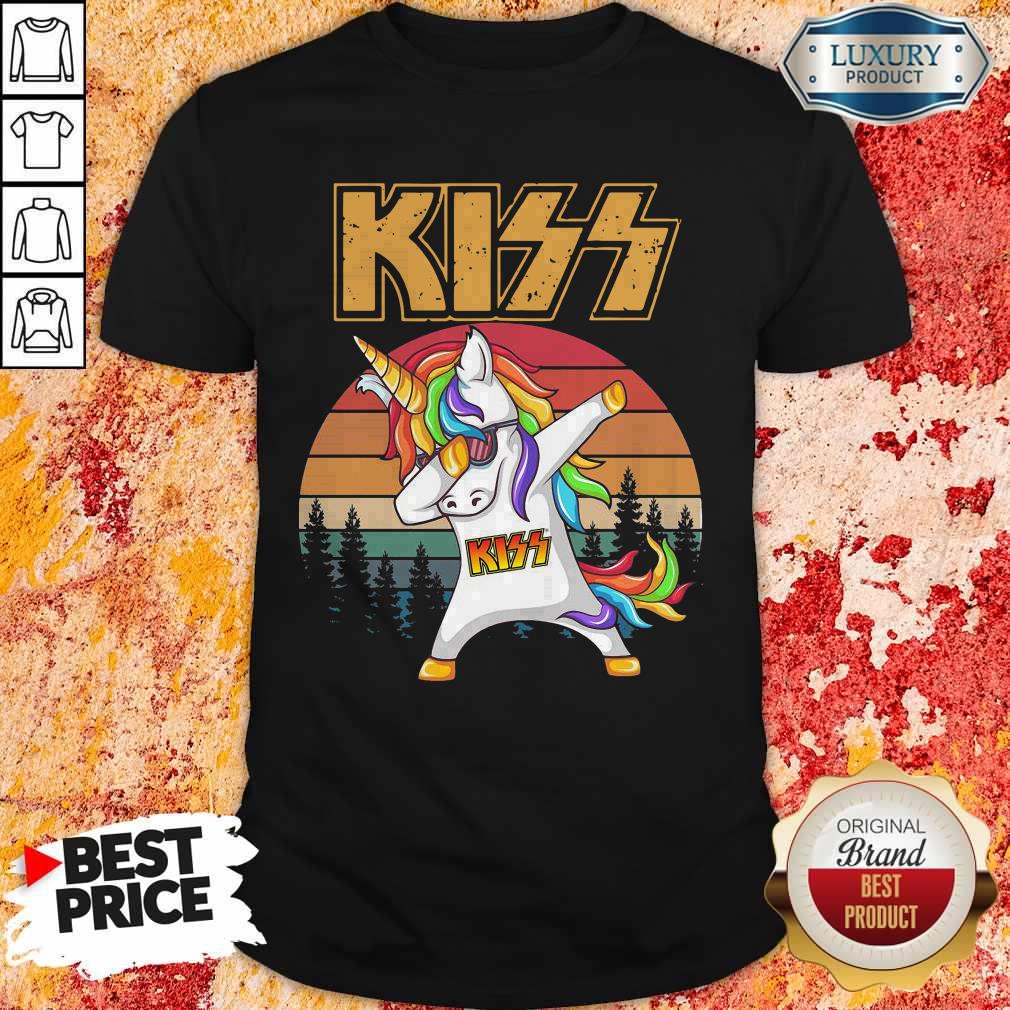 Premium Unicorn Dabbing Kiss Vintage Shirt