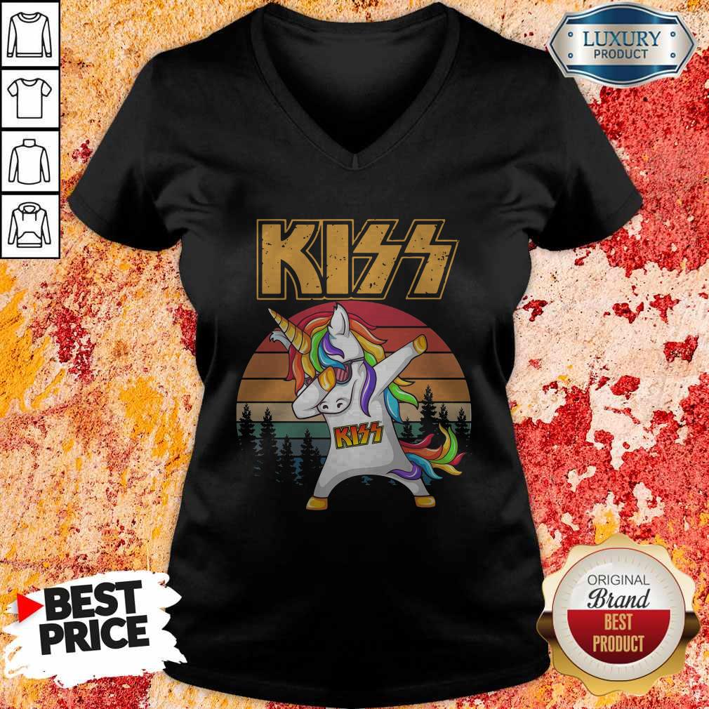 Premium Unicorn Dabbing Kiss Vintage Shirt