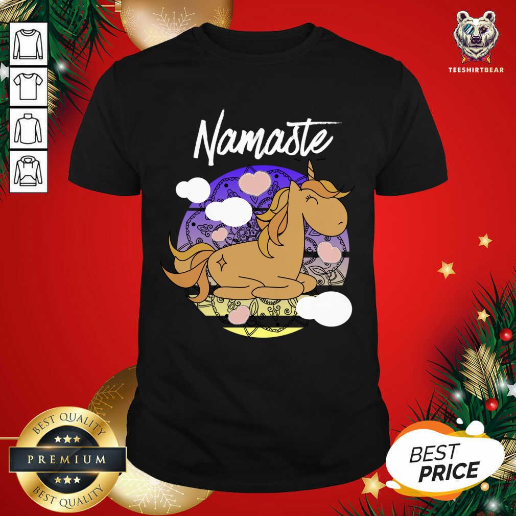 Premium Unicorn Namaste Fable Funny Gift T-Shirt