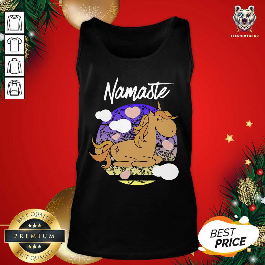 Premium Unicorn Namaste Fable Funny Gift T-Shirt