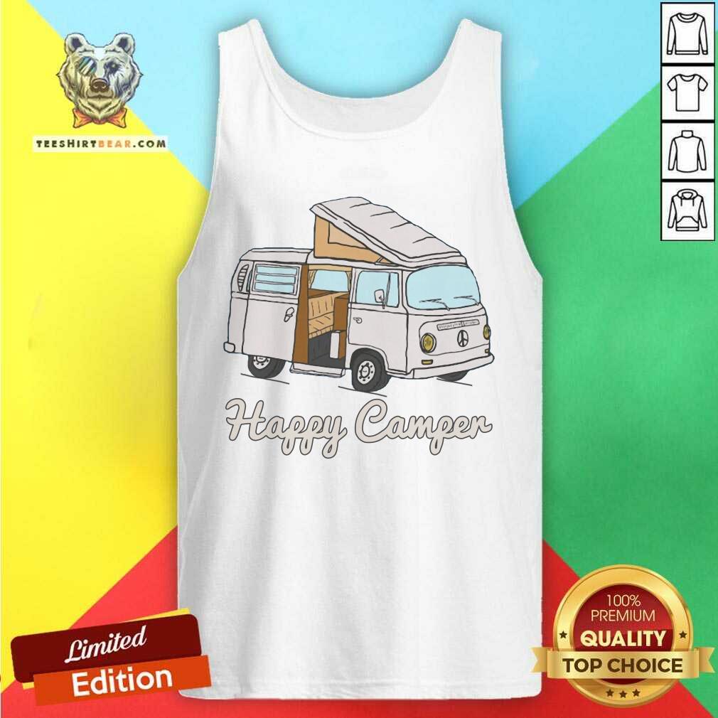 Pretty Felpa Con Cappuccio Happy Camper Shirt