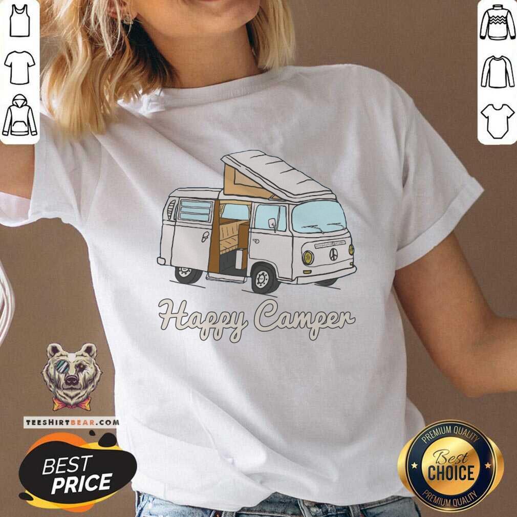 Pretty Felpa Con Cappuccio Happy Camper Shirt