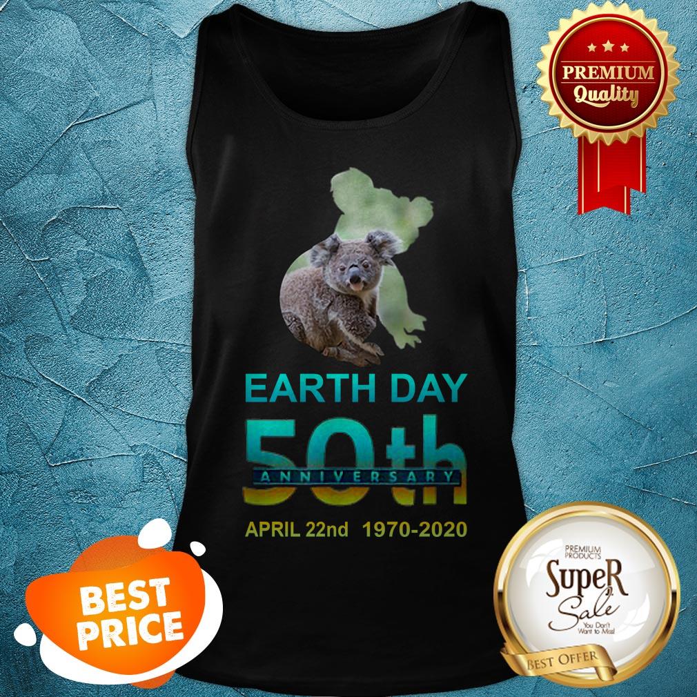 Pretty Koala Silhouette Earth Day 50th Anniversary April 22nd 1970-2020 Shirt