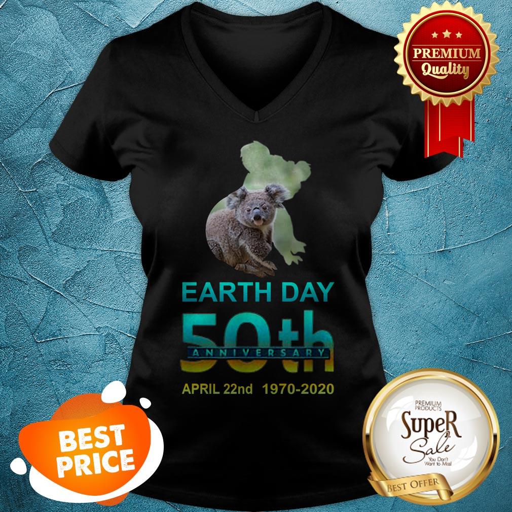 Pretty Koala Silhouette Earth Day 50th Anniversary April 22nd 1970-2020 Shirt