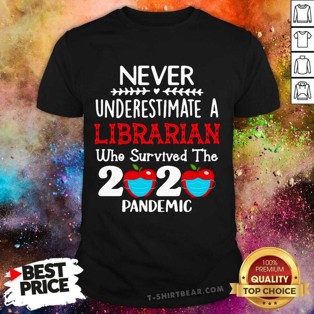 Pretty Never Underestimate A Librarian Who Survived The 2020 Pandemic Shirt