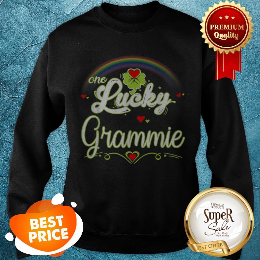 Pretty One Lucky Grammie St Patricks Day Women Mom Mother Shirt