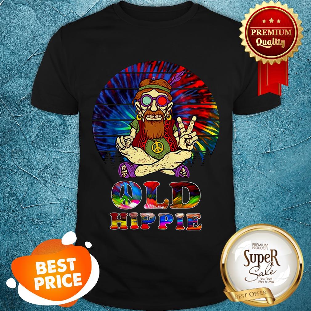 Pretty Peace Sign Old Hippie Colorful Shirt