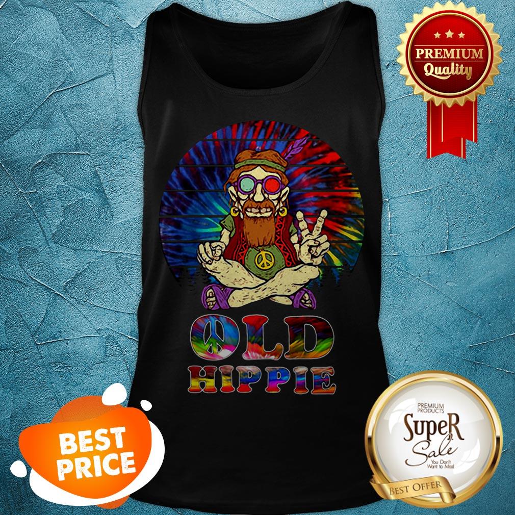 Pretty Peace Sign Old Hippie Colorful Shirt