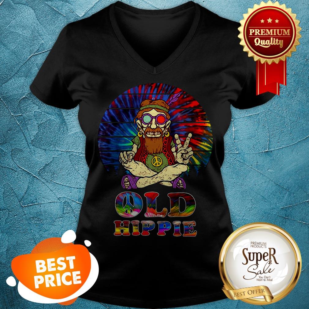 Pretty Peace Sign Old Hippie Colorful Shirt