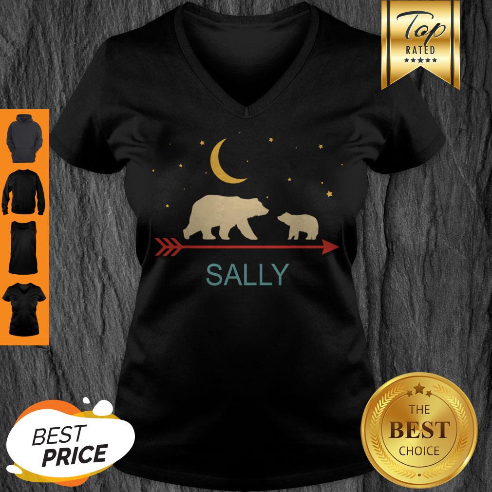 Pretty Sally Name Gift Personalized Mama Bear With 1 Cub Shirt