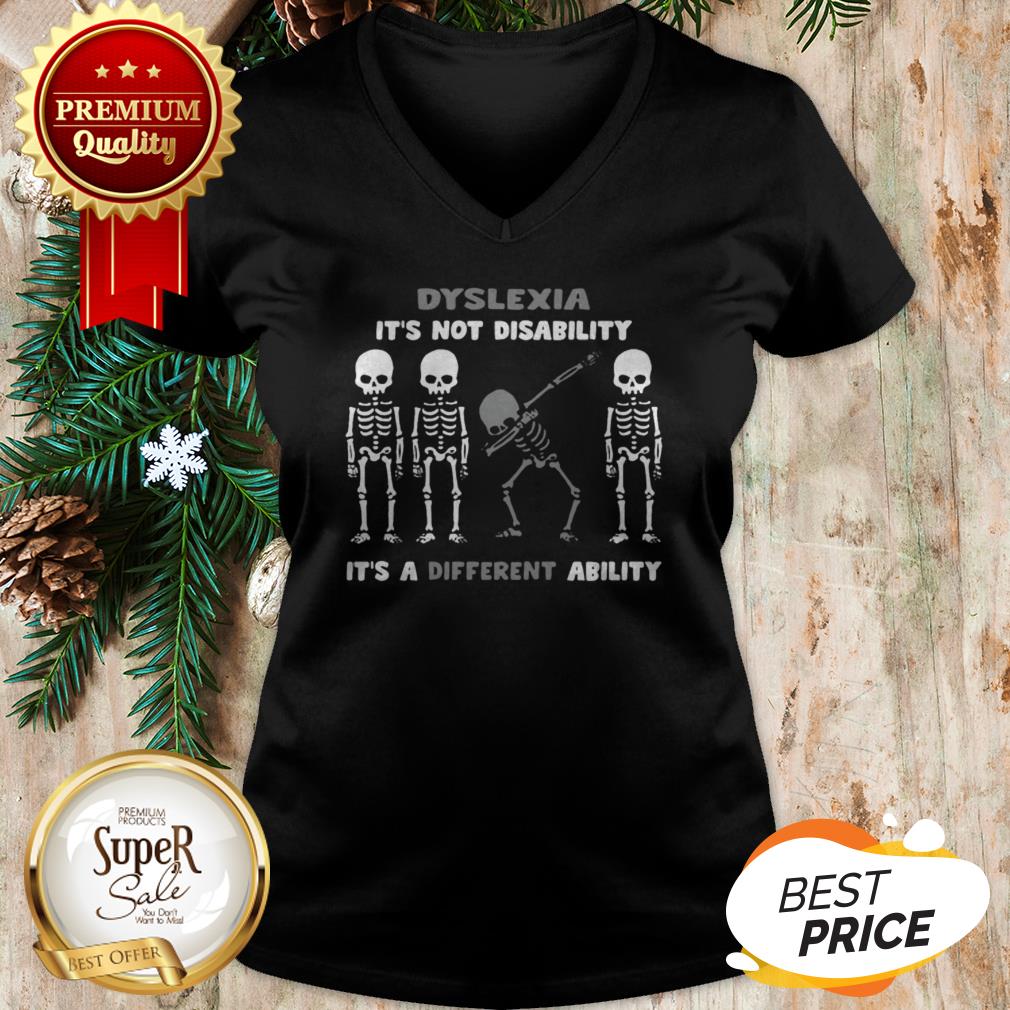 Pretty Skeleton Dyslexia It’s Not Disability It’s A Different Ability Shirt