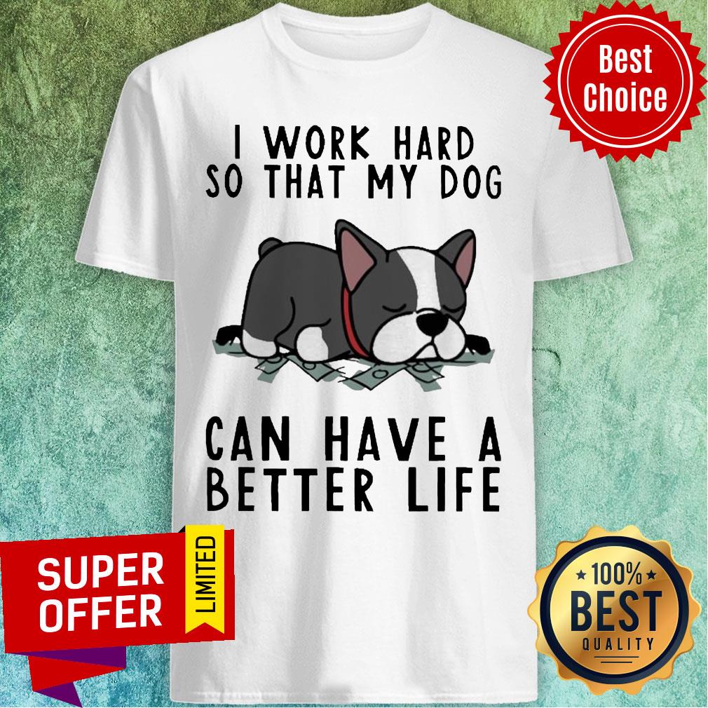 Pug Dog I Work Hard So That My Dog Can Have A Better Life Shirt