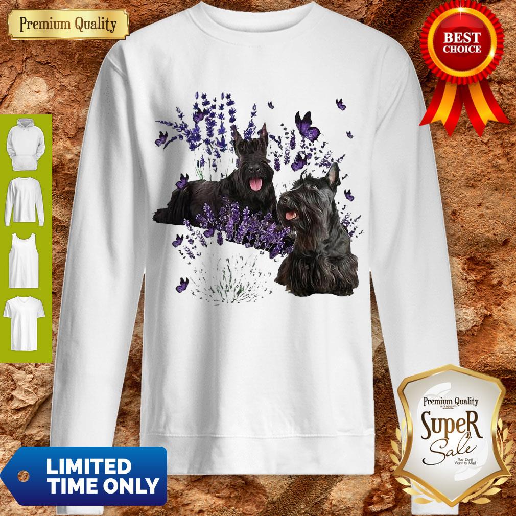 Top Scottish Terrier And Lavender Shirt