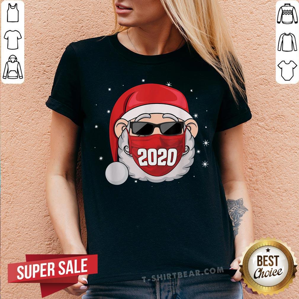 Top Santa With Face Mask Christmas 2020 Xmas Shirt