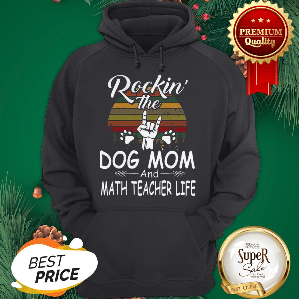 Rockin’ The Dog Mom And Math Teacher Life Vintage Shirt