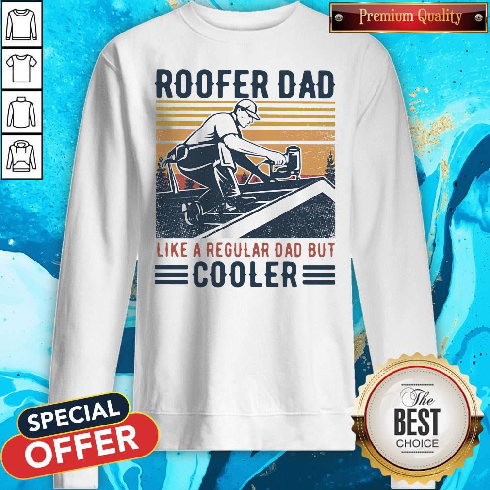 Roofer Dad Like A Regular Dad But Cooler Vintage Shirt