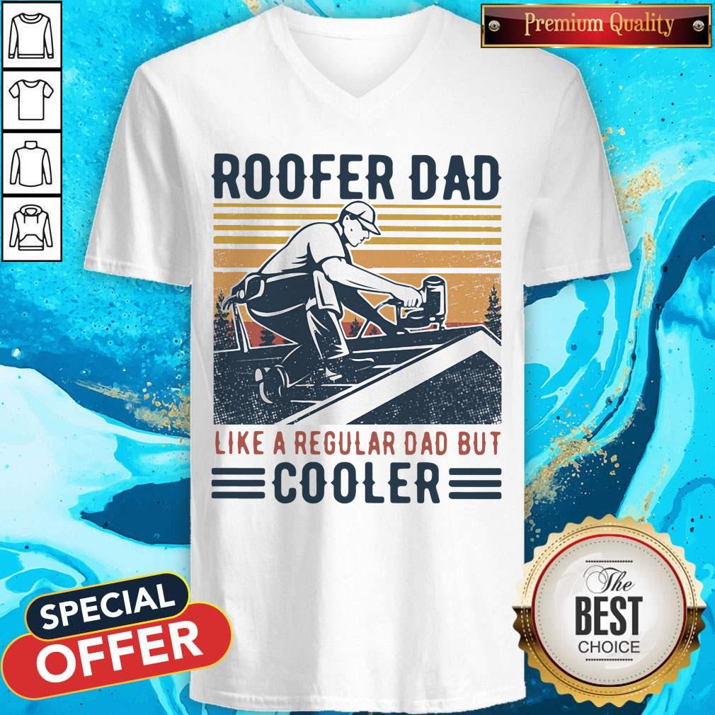 Roofer Dad Like A Regular Dad But Cooler Vintage Shirt