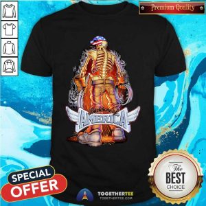 Fire Skull Backbone Of America Shirt