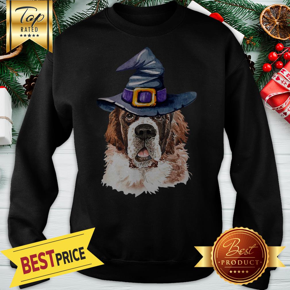 Saint Bernard Witch Hat Halloween Shirt