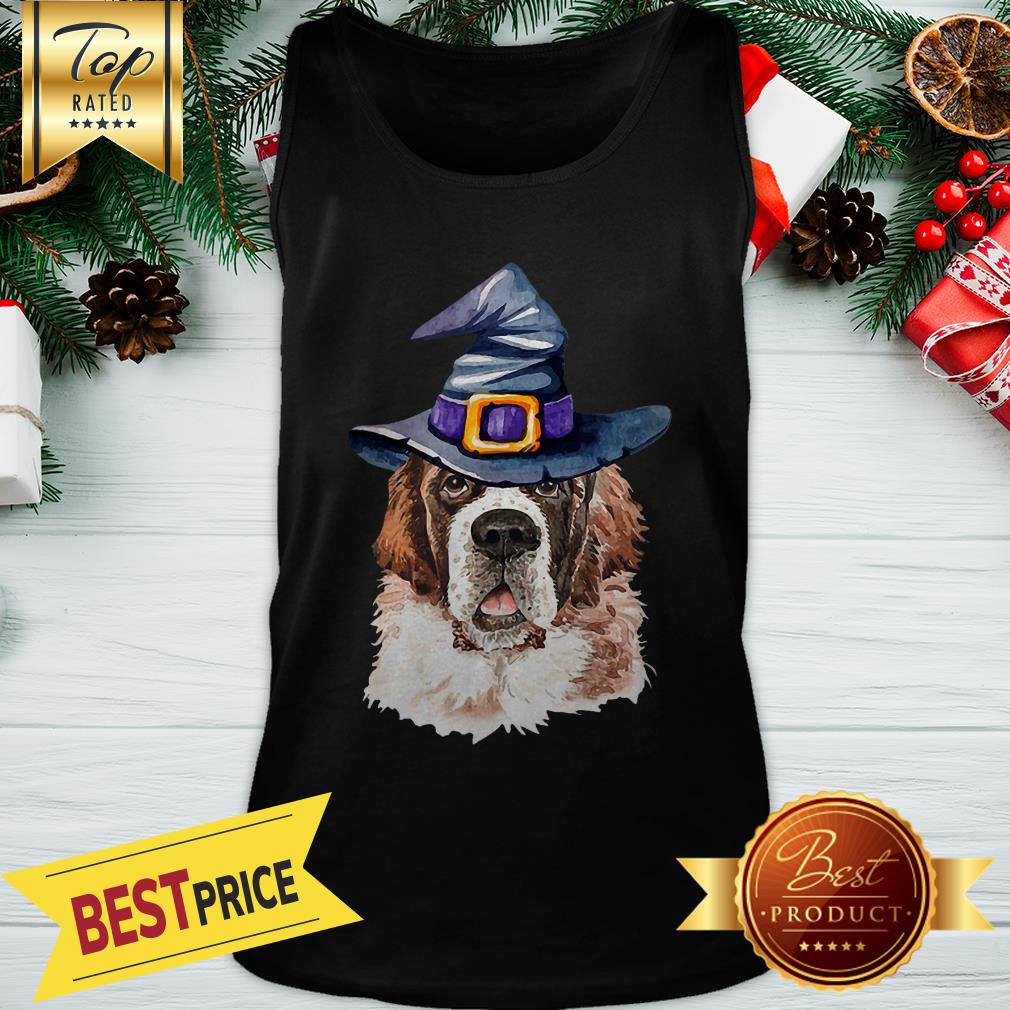 Saint Bernard Witch Hat Halloween Shirt