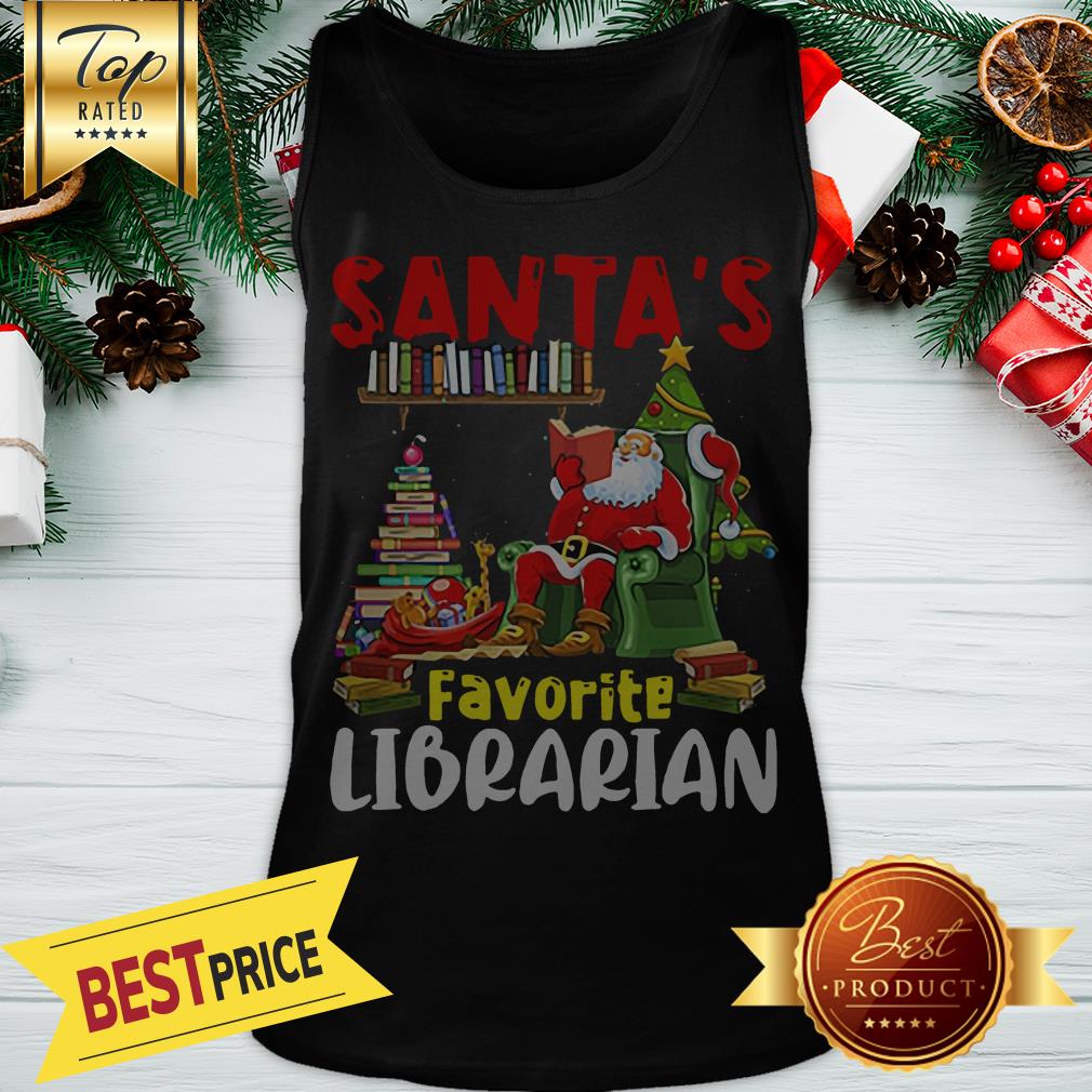 Santa’s Favorite Librarian Christmas Book Lovers Shirt