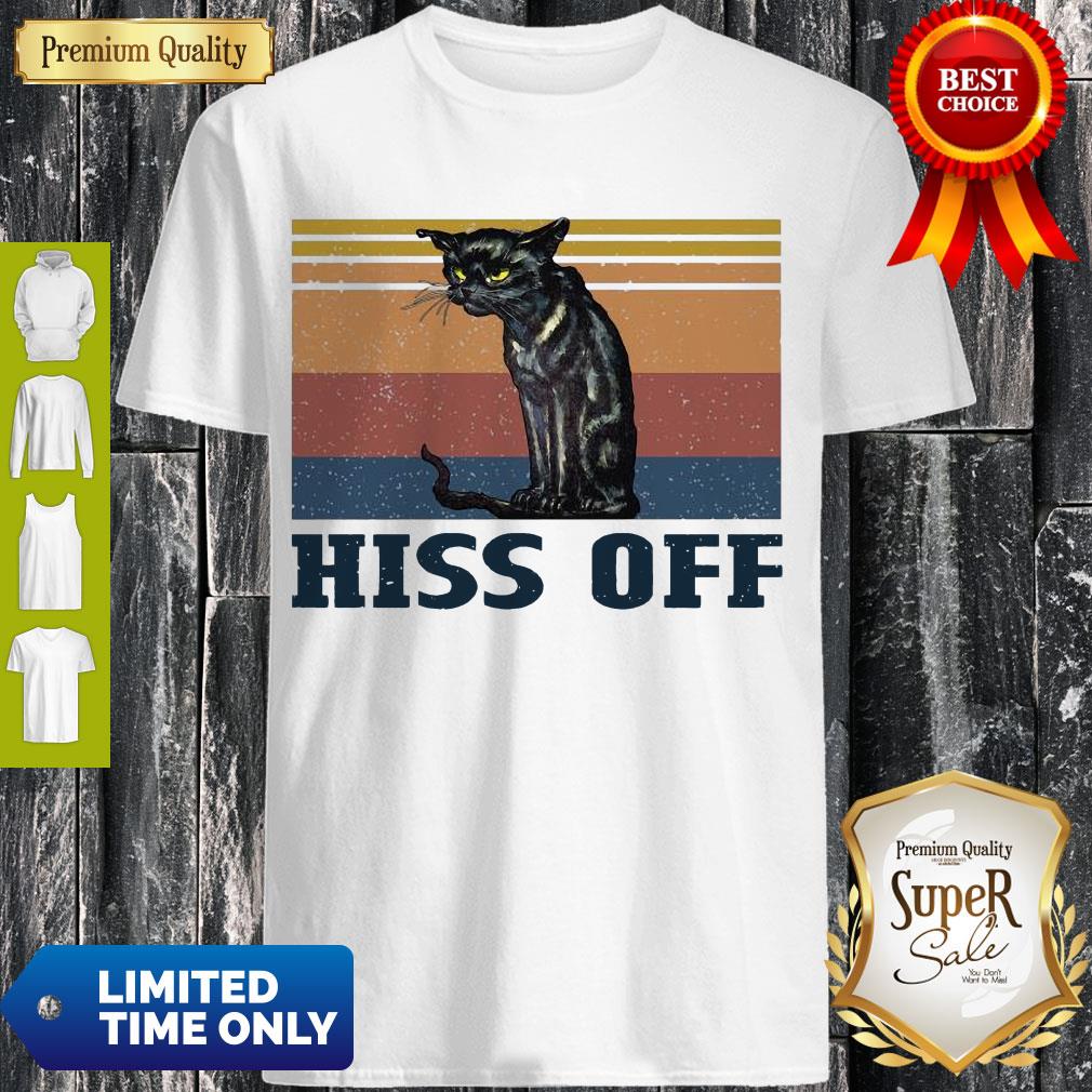 Hot Black Cat Hiss Off Vintage Shirt