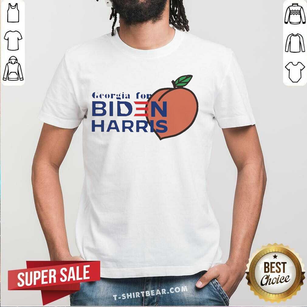 Cute Georgia For Biden Harris Peach Shirt