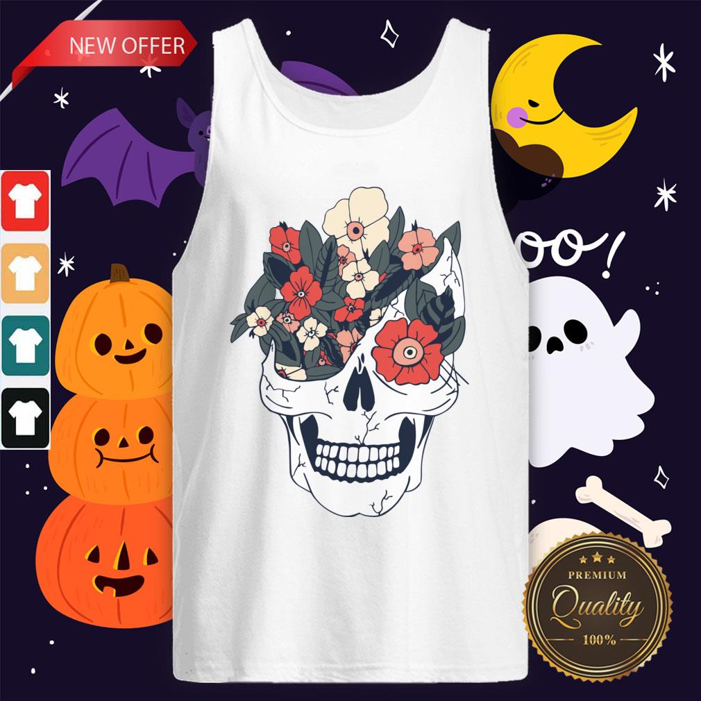 Skulls And Flowers Dia De Muertos Shirt