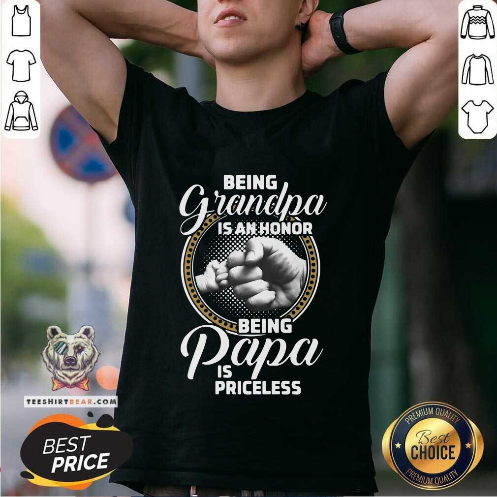 St Patricks Day Being Grandpa Is An Honor 6 Being Papa Is Priceless Shirt
