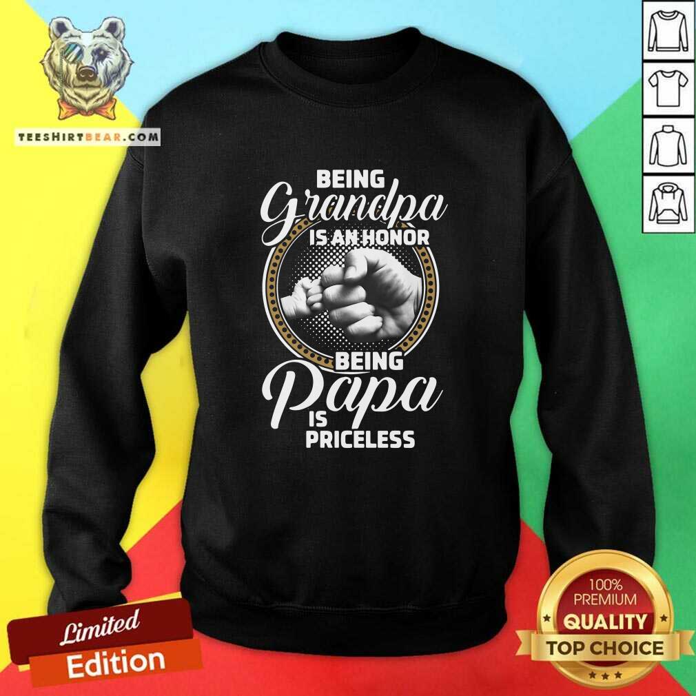 St Patricks Day Being Grandpa Is An Honor 6 Being Papa Is Priceless Shirt