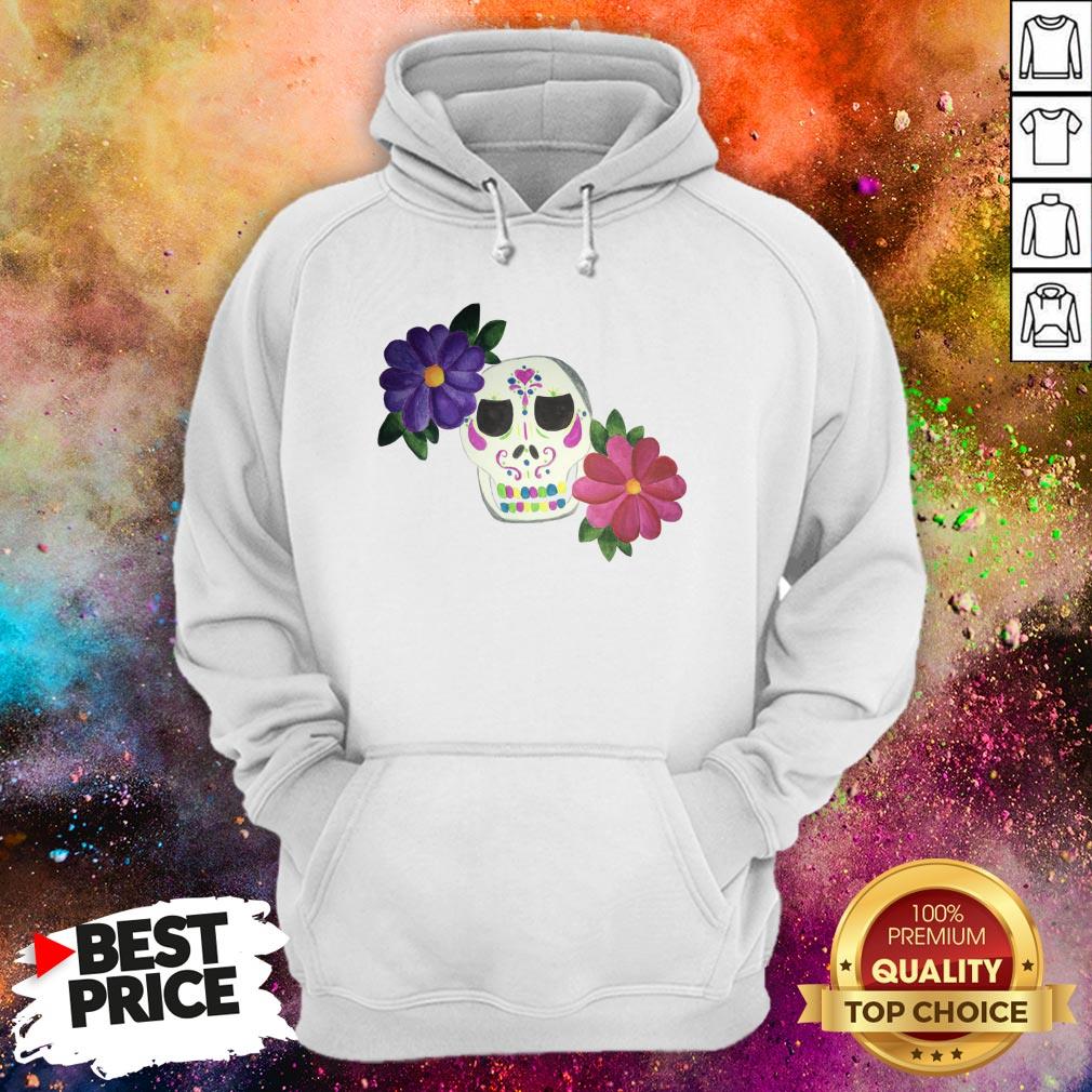 Sugar Skull With Flower Day Of The Dead Shirt