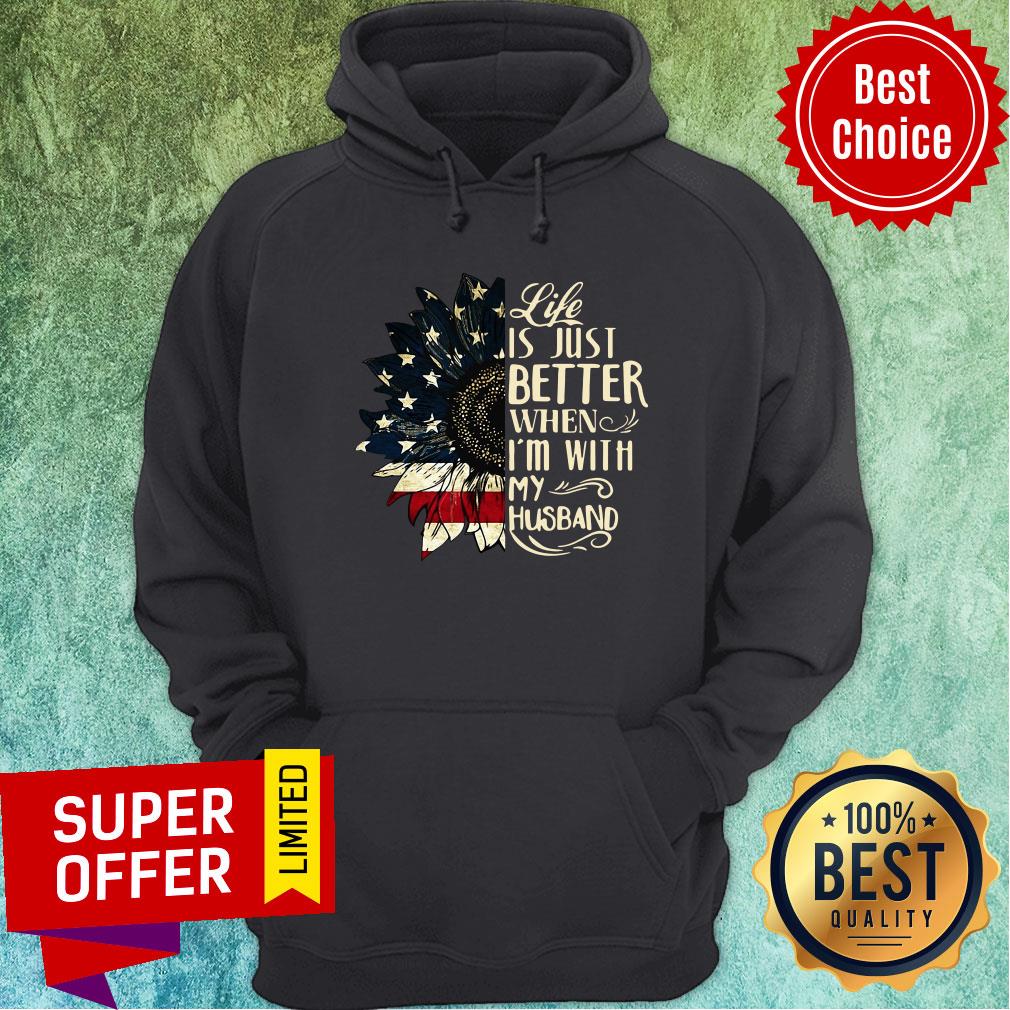 Sunflower Life Is Just Better When I’m With My Mechanic America Flag Shirt