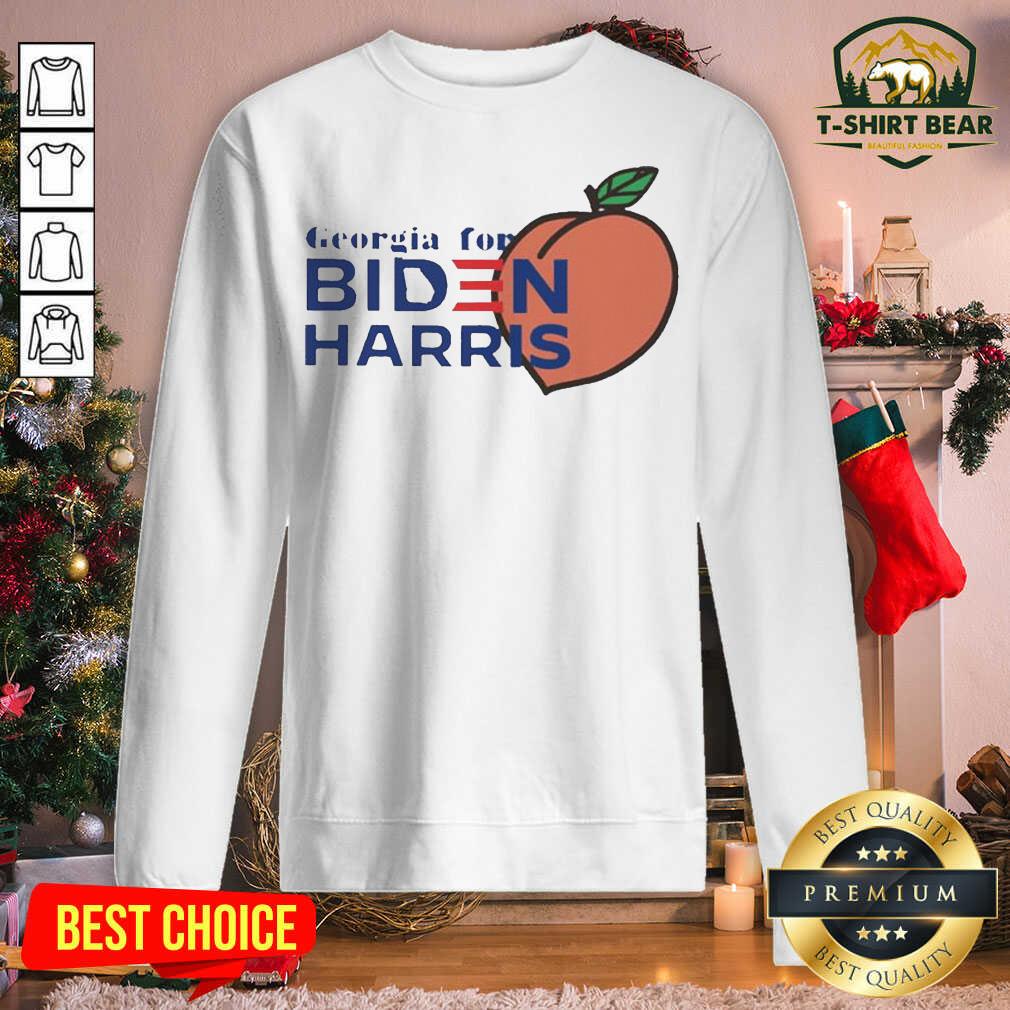 Cute Georgia For Biden Harris Peach Shirt