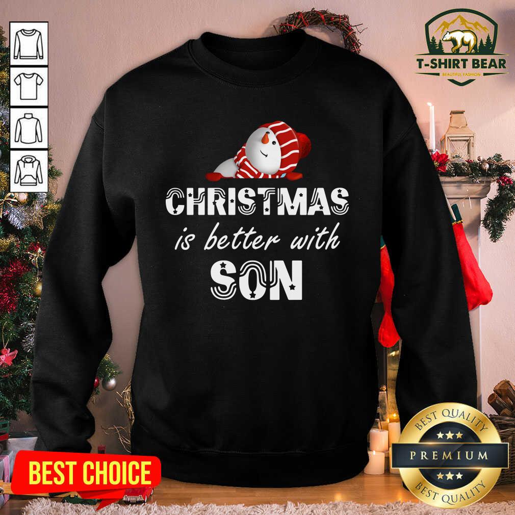 Pretty Christmas Is Better With Son Snowman Shirt