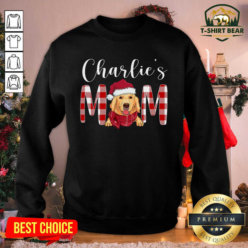 Cute Golden Retriever Charlie’s Mom Christmas Shirt