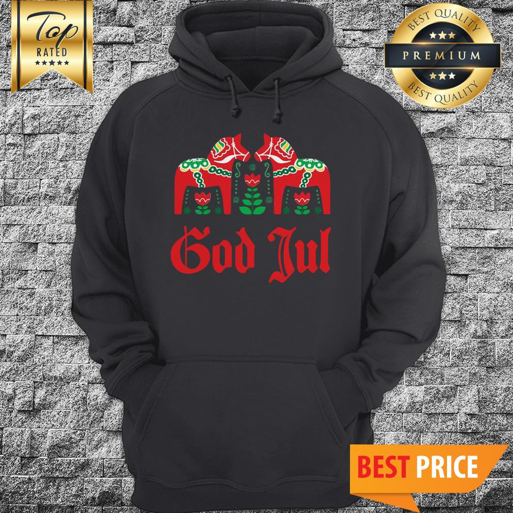 Swedish Dala God Jul Christmas Shirt
