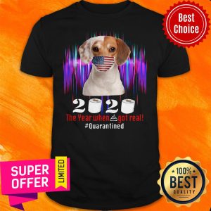 Beagle Face Mask 2020 The Year When Shit Got Real Quarantined Shirt